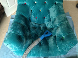Using the right Upholstery cleaning tool that is safe for the fabric